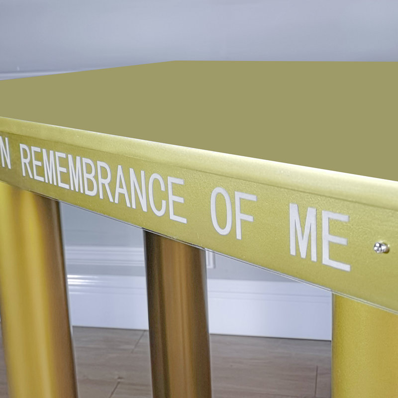 39.3 x 23.6 x 30" Gold Color Wood MDF Church Holy Communion Table Sancturary