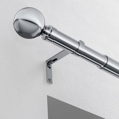 Steel Adjustable 2.5cm Single Curtain Pole