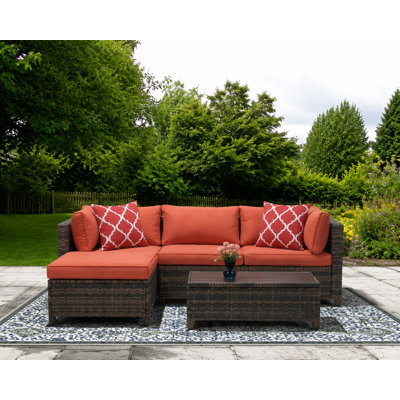 Parkhurst 3 - Person Patio Conversation Set with Cushions