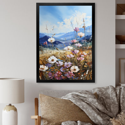 " White Wildflowers Mountain Charm I "