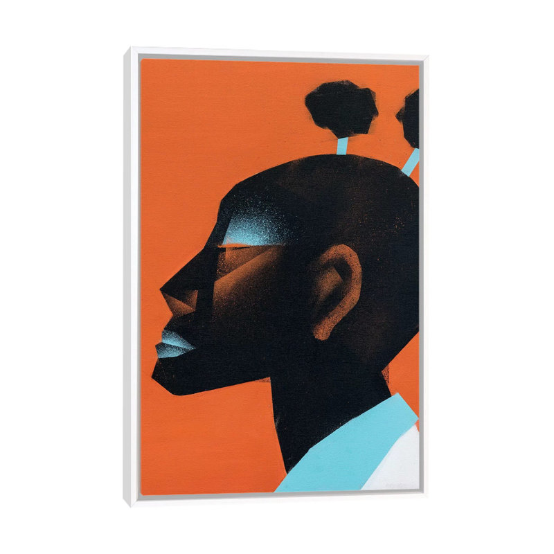 Cabeca II by VCalvento - Print on Canvas, 101.6 cm H x 66.04 cm W, White Framed