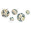 Rosina - Ensemble d'art mural floral rond de 5 pièces