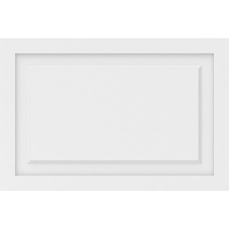 Panneau mural Harrison 3D en blanc, H 20 po x l 30 po x P 0,63 po