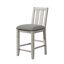 Ensemble de table de salle à manger à rallonge 5 pièces avec 4 chaises rembourrées, ensemble de table de cuisine à hauteur de comptoir ronde en bois massif et chaises, ensemble de table de salle à manger de style campagne moderne de style Mid-Century-1082675659