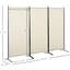 Cloison de séparation 3 pièces beige 6 pi. Pliage à double charnière. Structure en métal. Gain de place. Cloison à accessoires pour l'intérieur de la maison H 70,09 po x L 99,5 po x P 19,2 po. Écran d'intimité. Sécuritaire. Décoration