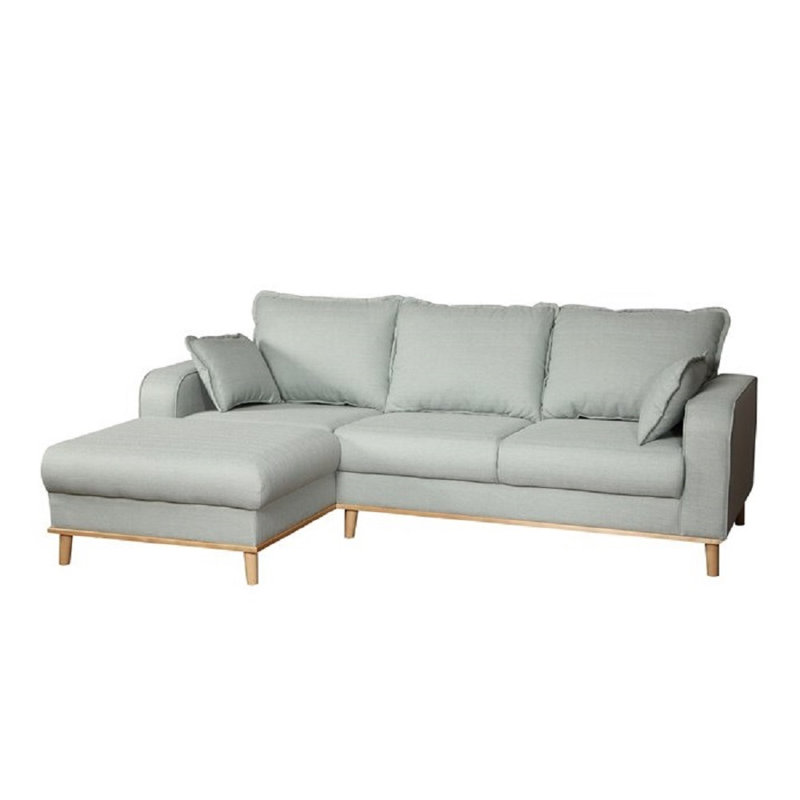 4 Seater Corner Sofa , Light Peppermint Green, Left