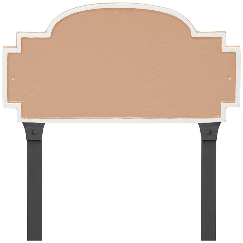 Plaque d'adresse sur 1 ligne Chesterfield, Taupe / Blanc, Oui