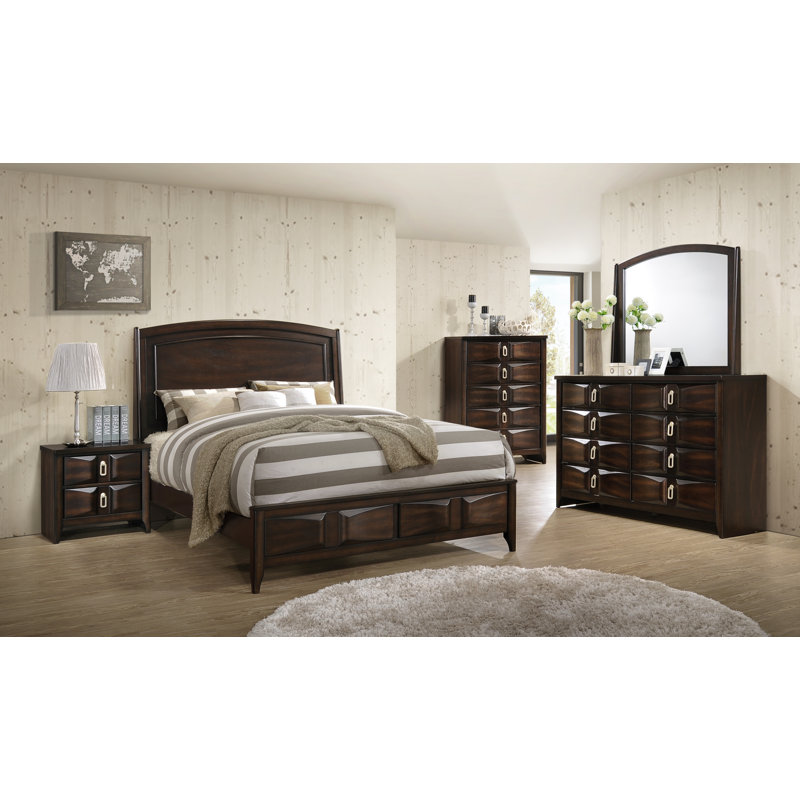 Miroir de commode en bois manufacturé Oakley