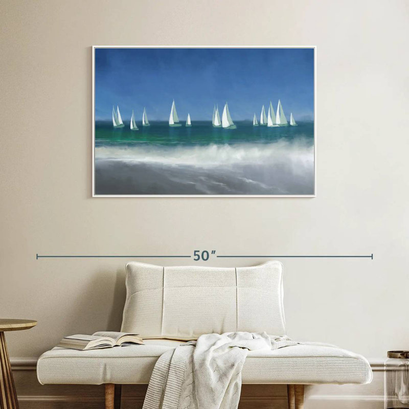Port de plaisance, Cadre flottant blanc, 40 po x 27 po