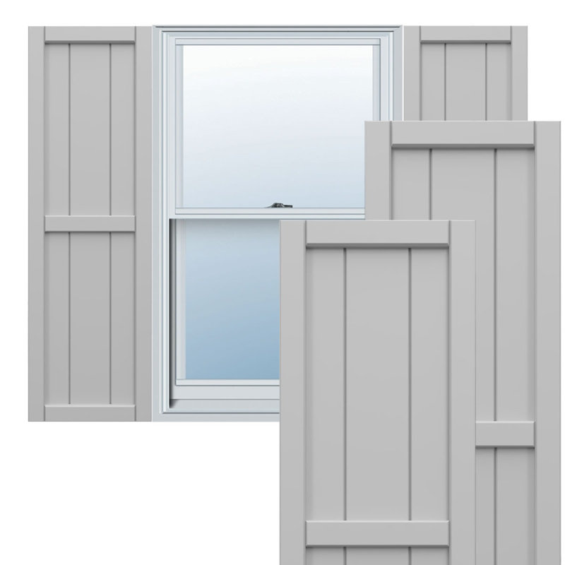 True Fit PVC, volets encadrés encadrés, 16.125", 32", Apprêté