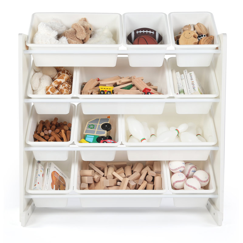 Bratton Mack & Milo™ Toy Organizer with Bins, White