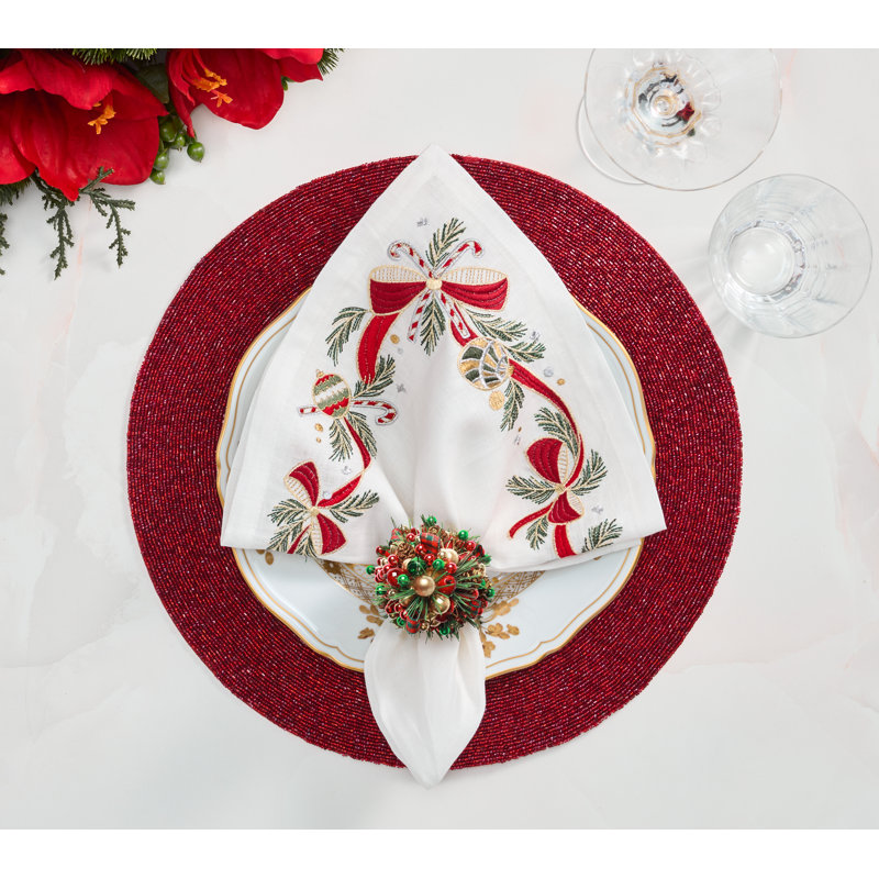 Tinsel Bow Napkin