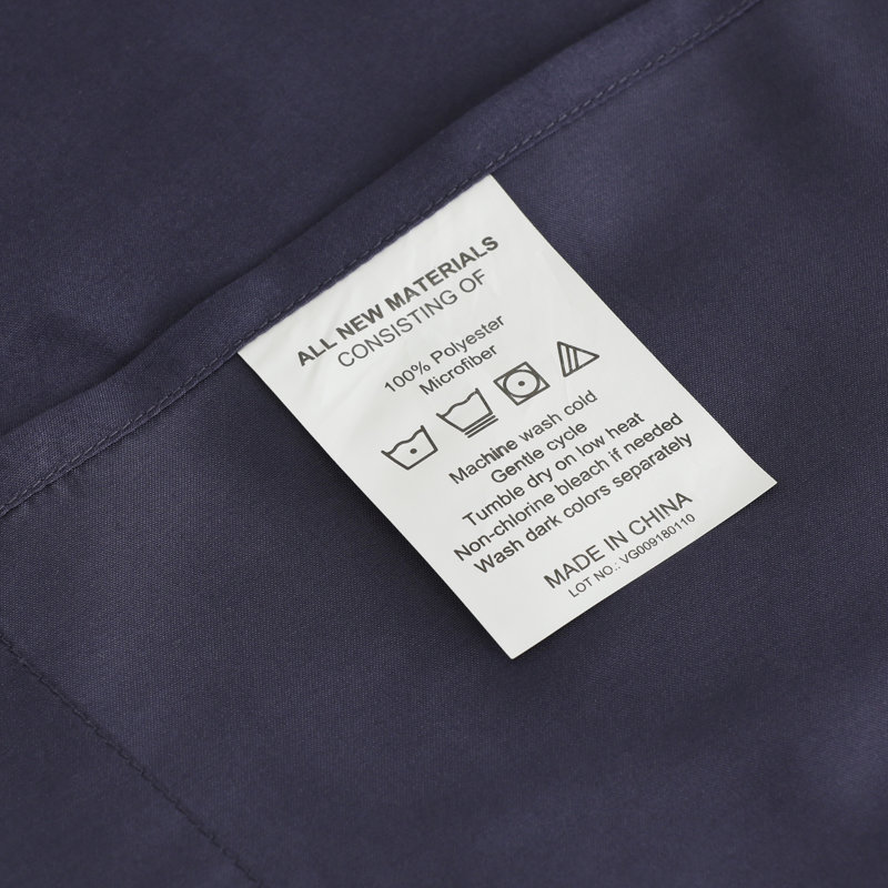 Navy Blue Queen Microfiber 4-Piece Bed Sheet Set