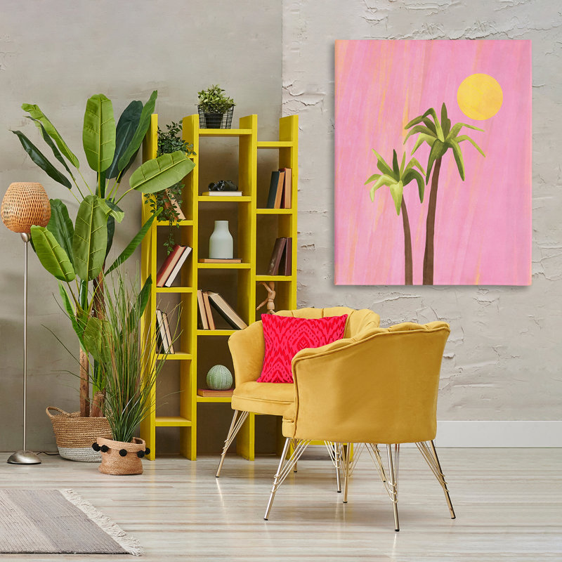 «Sunny Palm Trees» par Nataly White, H 48 po x l 36 po
