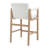 Modern Farmhouse Bar Stool - Upholstered Seat & Back With Solid Wood Frame-120542269