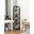 5-Tier Corner Bookshelf, Industrial Style Storage Shelf With 5 Spacious Tiers, Fan-Shaped Design For Maximizing Corner Space In Living Room, Bedroom, Home Office-118704764-118704767