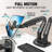 ELG F160N Full Motion Dual Monitor Desk Mount Swivel Stand Gas Spring for 17”-35” VESA Two Screens