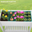 Lit de jardin en résine blanche pour plantes et fleurs