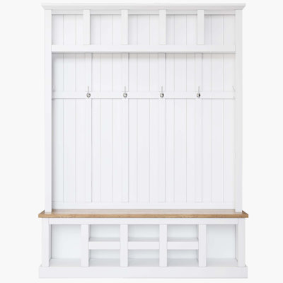 79"H Farmhouse Hall Tree with Storage Bench by Latitude Run