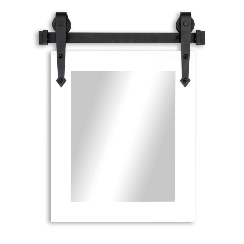 Miroir d'appoint Rayne, Blanc, 20 po x 20 po