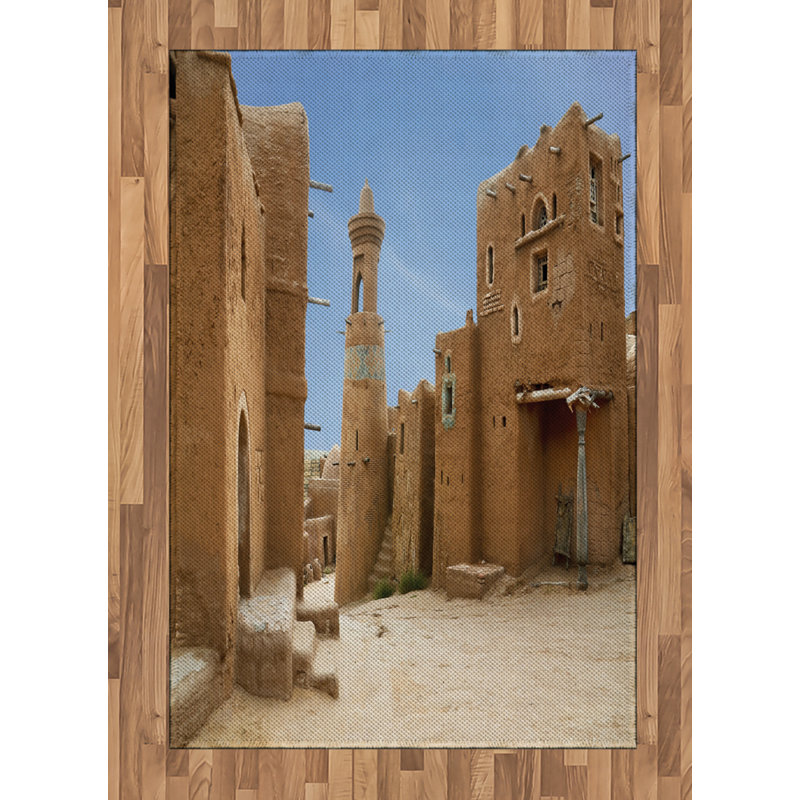Tapis décoratif à poils longs en polyester à haute densité Desert, Rectangle— 4 pi x 5 pi 8 po