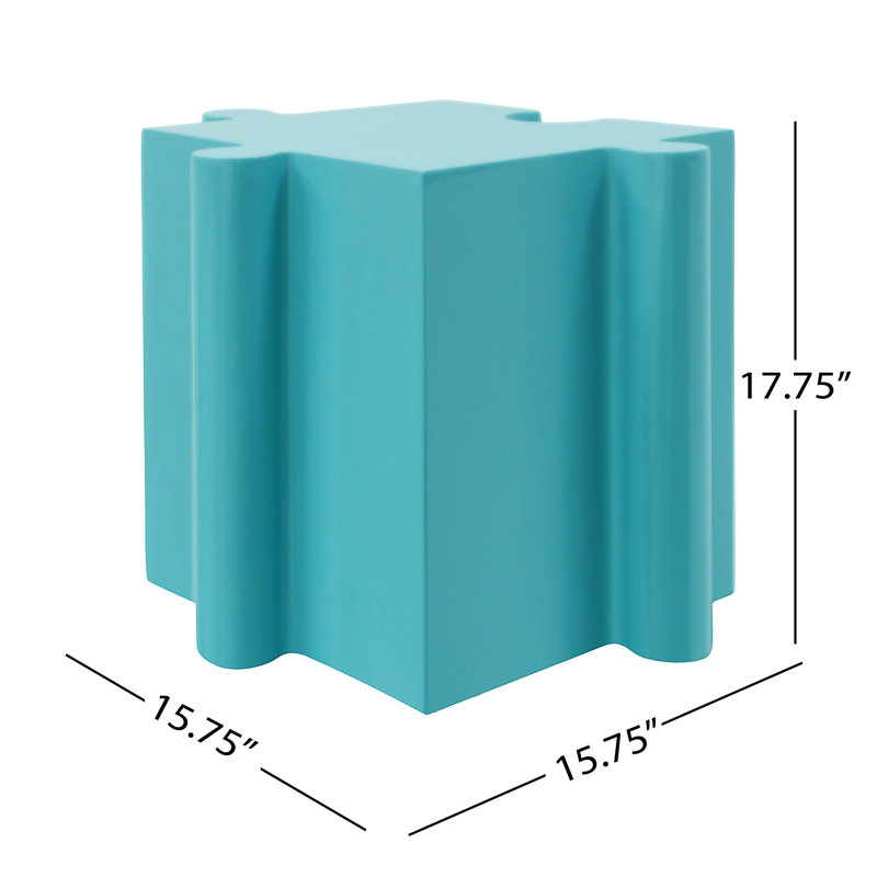 Table casse-tête modulaire en 3 parties (2 convexes et 1 concave), d'une capacité de 90 kg, idéale pour le jardin et le salon, bleue, compacte et facile d'entretien.