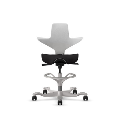 HAG Capisco Puls Adjustable Sit to Stand Desk Chair with Full Cushion and Footring