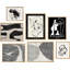 Collage noir et blanc de style Picasso, art moderne bohème chic pour le salon, la chambre à coucher, le bureau, impression sur papier, 7 pièces-92584220