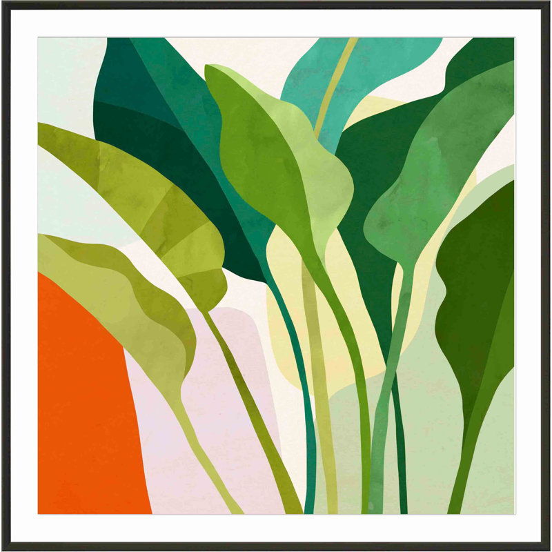 «Tropica I» par Victoria Borges - impression encadrée, H 34,09 po x l 34,09 po x P 1,1 po, Noir