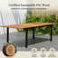 Ensemble repas d'extérieur en bois et alumium pour 8 personnes avec table extensible Anautica