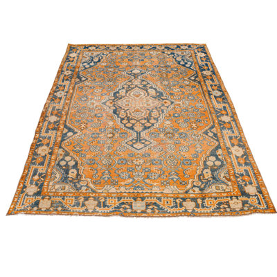 One-of-a-Kind 4'3" X 6'5" 1990s Wool Area Rug in