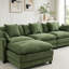 Canapé modulaire en forme de L 108 po en forme de nuage avec repose-pieds et siège profond en chenille 4 places 108 po-1096925227