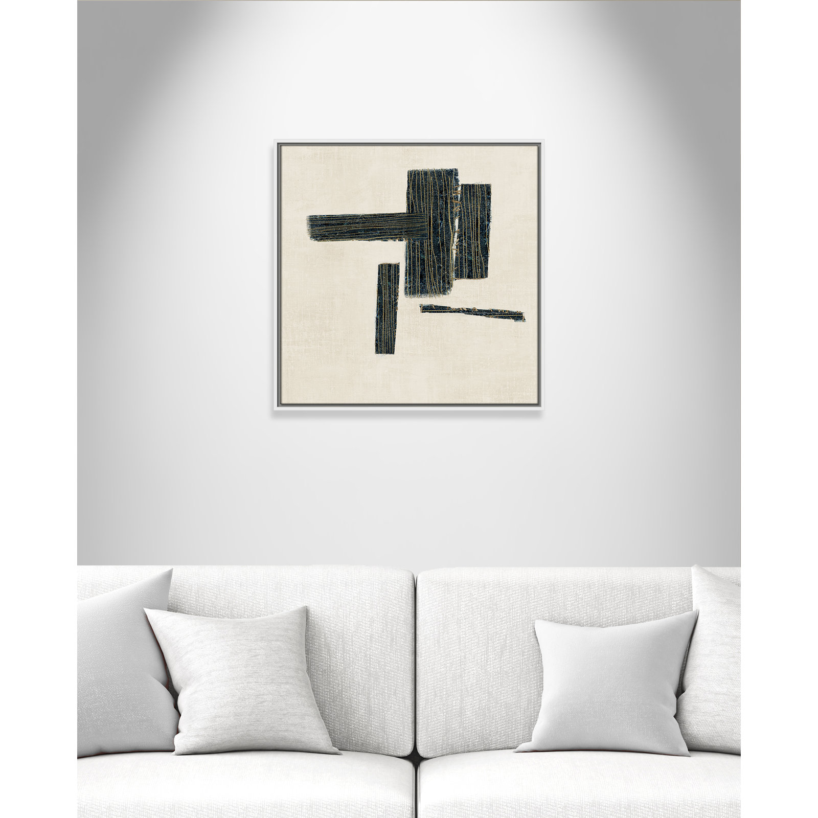 Copeland "Stitched II" Print, 25.5" H x 25.5" W, White