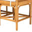 Banc moderne de style bohème moderne, bordures surélevées, une tablette ouverte, coussin rembourré en tissu rembourré en mousse amovible, ornements tissés, brun et blanc, largeur 48 po, profondeur 17,5 po, hauteur 26 po, style 23 lb