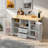 Kitchen Island  With Dropleaf Top, Towel Rack, Spice Rack, 2 Drawers And 2-door Cabinet