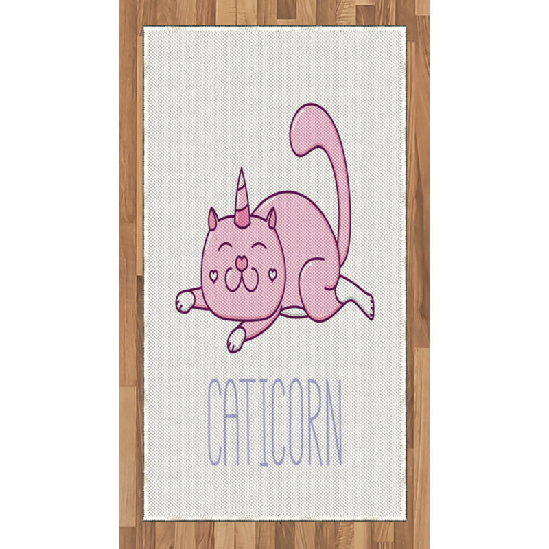 Tapis décoratif Fontenot Unicorn, Rectangle 2 pi 7 po x 5 pi