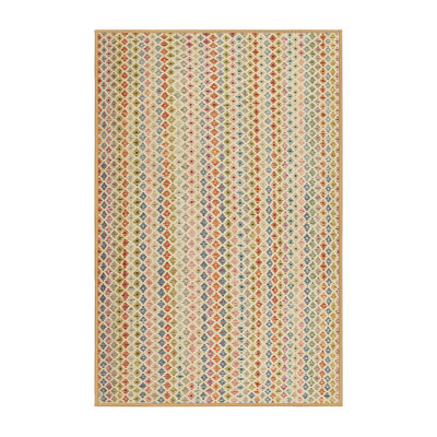 Tapis abstrait beige / brun / bleu