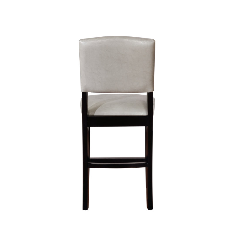 Tabouret de bar et de comptoir rembourré Barile, Tabouret de comptoir (hauteur du siège 24,17 po), Gris colombe