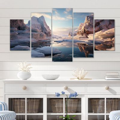 White Iceberg blanc Dreams - décor mural paysages - 5 panneaux