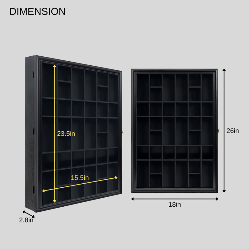 26'' H x 18'' W Solid Wood Display Case