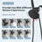Single-Handle 8-Spray Dual Shower Faucet Set 1.8 GPM With Valve And Filtered Handheld Shower Head-108989395