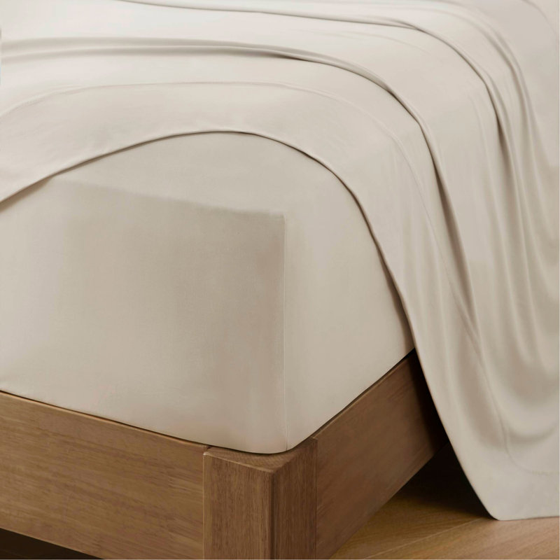 4-Piece Cal King Stretch Jersey Sheet Set, Ivory