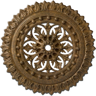 Endurathane Alexa Ceiling Medallion, 20 1/2"OD x 1 7/8"P (Fits Canopies up to 2 7/8")Hand-Painted Mississippi Mud Crackle Finish