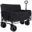 Chariot de chariot pliant convertible 3-en-1 avec banc et rangement - Chariot utilitaire robuste de 500 lb, roues tout-terrain d'une capacité de 180L pour le camping, la plage, les sports, le jardin, noir-117205729-117205730