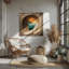 Art mural en verre trempé Layer of Aeon-970463225