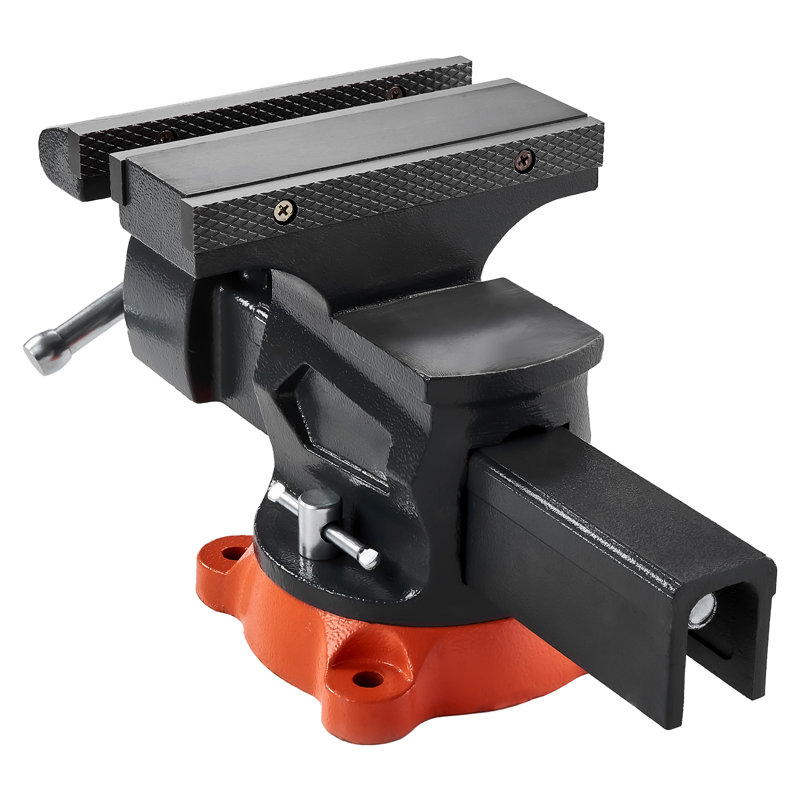 8" Bench Vise Multipurpose Heavy Duty Ductile Iron Swivel Locking Base