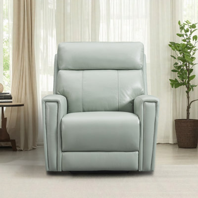 One Harnish Genuine Leather Power Double-Motor Recliner