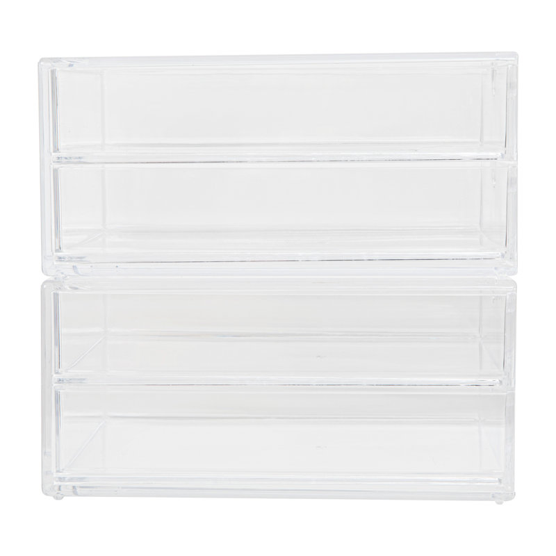 Thomas Martha Stewart Plastic Desktop Storage with Half Moon Opening Pullout Drawers