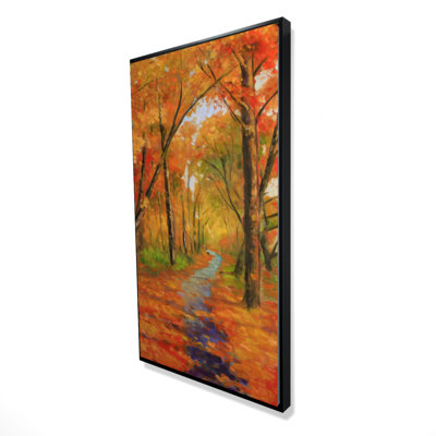 Autumn Trail In The Forest Print On Canvas
