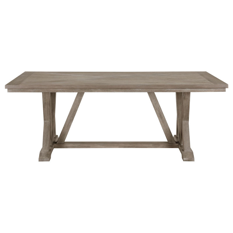 Hutton Rectangular 82-Inch Dining Table Coastal Grey